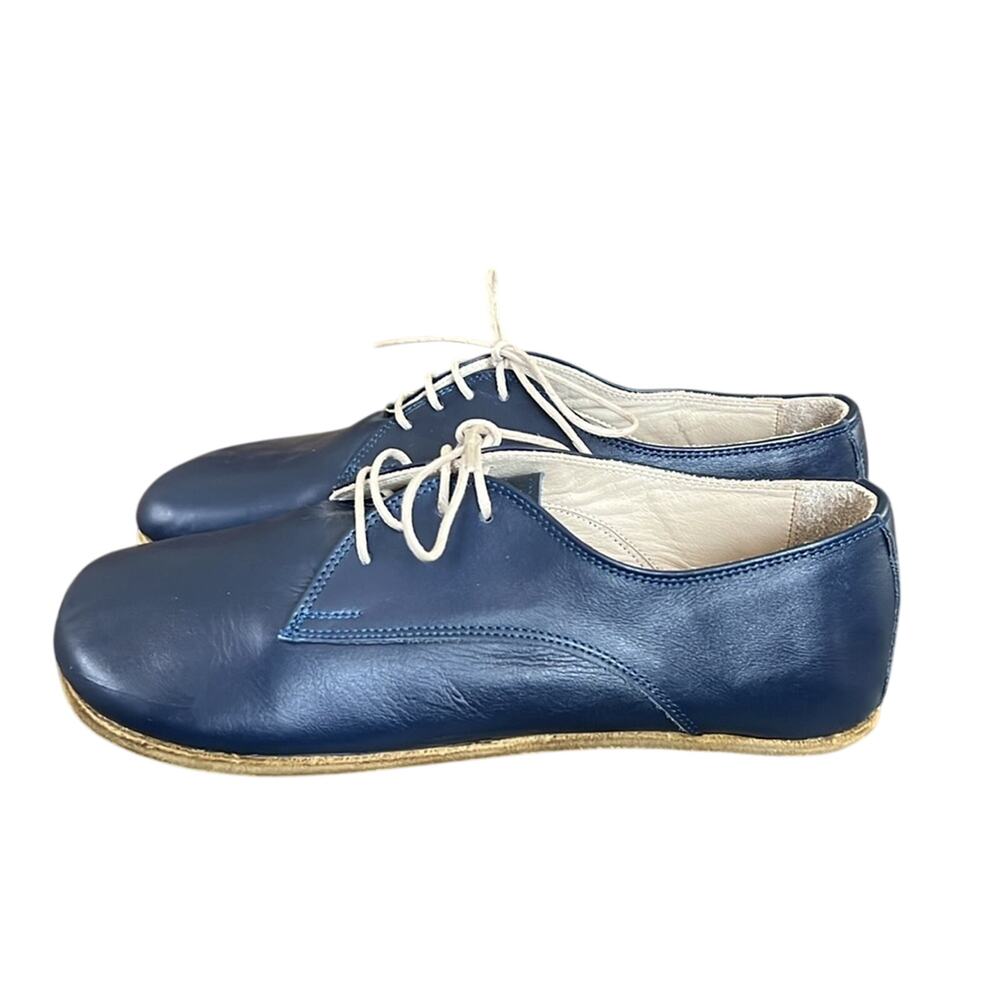 Aintap Barefoot Leather Oxfords 40 Navy Blue Womens Shoes Zero Drop Comfort - Picture 2 of 7